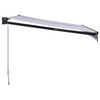 vidaXL Uttrekkbar markise bl&aring; og hvit 3x2,5 m stoff og aluminium