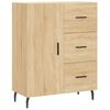 vidaXL Highboard sonoma eik 69,5x34x180 cm konstruert tre