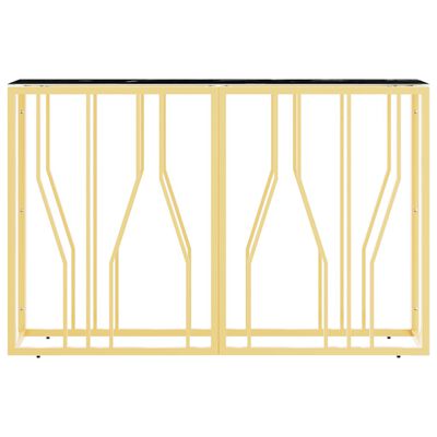 vidaXL Konsollbord gull 110x30x70 cm rustfritt stål og glass