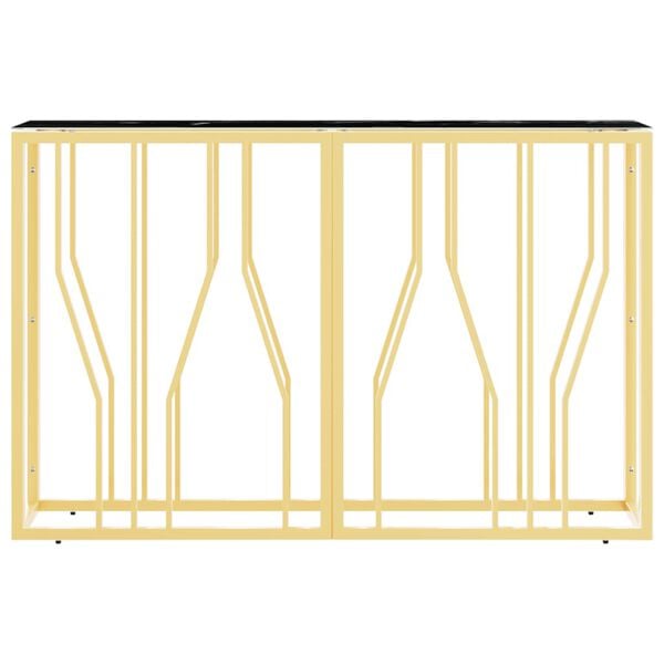 vidaXL Konsollbord gull 110x30x70 cm rustfritt st&aring;l og glass
