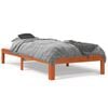 vidaXL Sengeramme uten madrass voksbrun 90x190 cm heltre furu