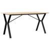 vidaXL Spisebord Y-ramme 140x80x75 cm heltre furu og st&aring;l