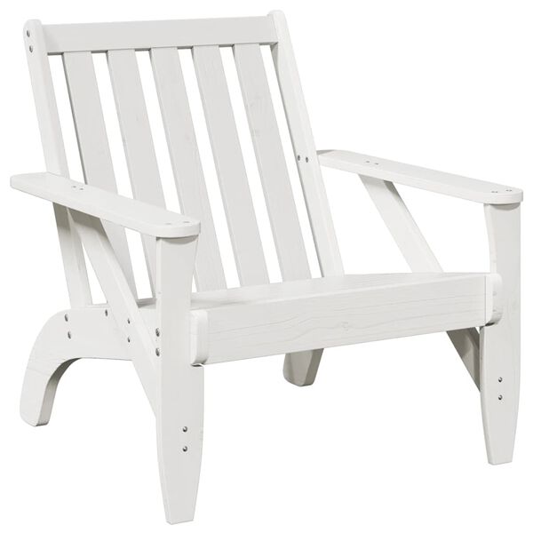 vidaXL Adirondack hagestol hvit 75x77x77 cm heltre furu