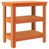 vidaXL Arbeidsbenk med hylle Vokset Brun 78,5 x 50 x 80 cm Massiv furu