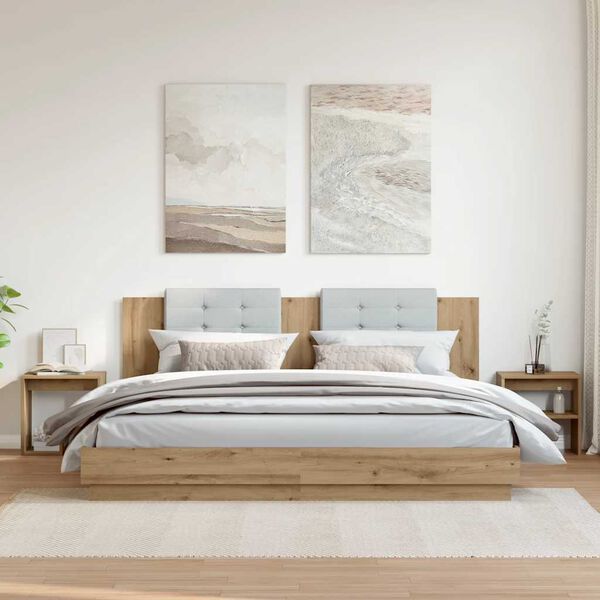 vidaXL Nattbord 2 stk artisan eik 40x30x40 cm konstruert tre