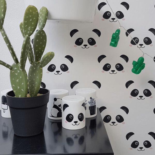 Noordwand Tapet Fabulous World Panda hvit