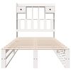 vidaXL Seng med bokhylle uten madrass hvit 75x190 cm heltre furu