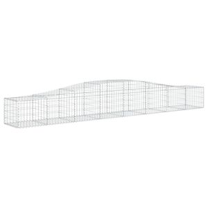vidaXL Gabionkurv buet 400x50x40/60 cm galvanisert jern