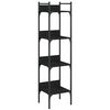 vidaXL Bokhylle 4 etasjer svart 35x30x138,5 cm konstruert tre