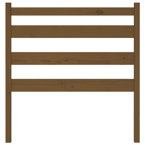 vidaXL Sengegavl honningbrun 106x4x100 cm heltre furu