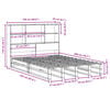 vidaXL Seng med bokhylle uten madrass hvit 120x200 cm heltre
