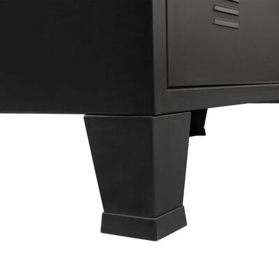 vidaXL TV-benk metall industriell stil 120x35x48 svart