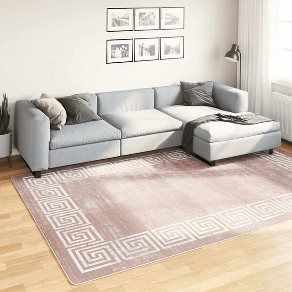 vidaXL Vaskbart teppe 190x300 cm beige sklisikker