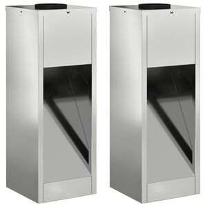 vidaXL Solcelle LED Stibelys 2 pcs Galvanisert Galvanisert