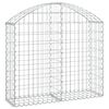 vidaXL Gabionkurv buet 100x30x80/100 cm galvanisert jern