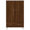 vidaXL Highboard brun eik 69,5x31x115 cm konstruert tre