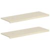 vidaXL Vinduplanker 2 stk. Hvit 110 x 40 x 2 cm Massivt Eiketre