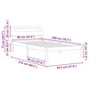 vidaXL Sengestamme med hodegjerde Vokset Brun 90 x 200 cm Massiv furu