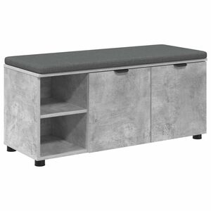 vidaXL Gangbenk BetongGr&aring; 100 x 38 x 46 cm Konstruert treverk og stoff