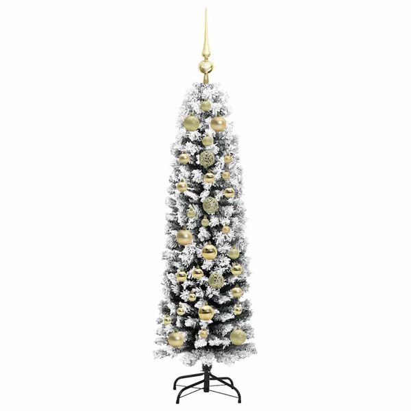 vidaXL Kunstig juletre med 150 LED gr&oslash;nn 150 cm PVC og st&aring;l og plast