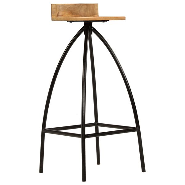 vidaXL Barstoler 2 stk heltre mangotre