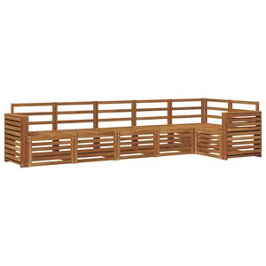 vidaXL Utend&oslash;rs sofa-sett 6 stk. Naturlig Polyester