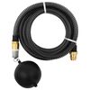 vidaXL Sugeslange med messingkoblinger svart 1,1" 10 m PVC