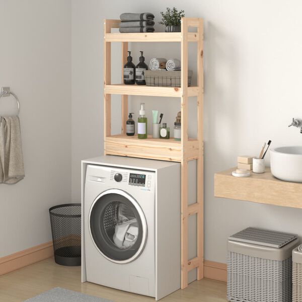 vidaXL Baderomshylle 63x26x171 cm heltre furu