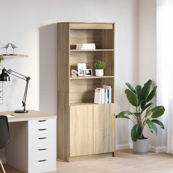 vidaXL Highboard sonoma eik 70x35x180 cm konstruert tre