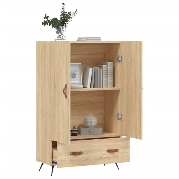 vidaXL Highboard sonoma eik 69,5x31x115 cm konstruert tre