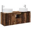 vidaXL Baderomsskapsett 3 stk. Gammelt tre 49,5 x 44,5 x 65,5 cm