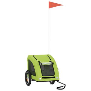 vidaXL Kj&aelig;ledyrsykkelhenger gr&oslash;nn oxfordstoff og jern