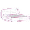 vidaXL Sengeramme med LED uten madrass Hvar cappuccino 180x200 cm