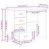 vidaXL Skrivebord med skuff ASKIM Hvit 95 x 40 x 75 cm Massiv furu