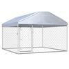 vidaXL Utend&oslash;rs hundeg&aring;rd med tak 200x200x135 cm