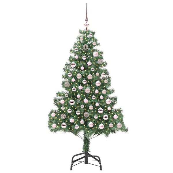 vidaXL Juletre med 300 LED med stativ gr&oslash;nn 180 cm PVC