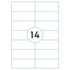 rillprint Selvklebende etiketter 105x42,4 mm 1000 ark hvit