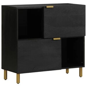 vidaXL Skjenk svart 80x33x75 cm konstruert tre