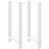 vidaXL Barbordben hvite 2 stk 60x(100-101) cm st&aring;l