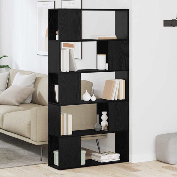 vidaXL TV-benksett Veggmontert Svart 80 x 24 x 156 cm Konstruert tre