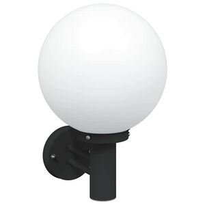 vidaXL Utevegglampe Svart 28 x 25 x 38 cm Rustfritt st&aring;l og plast