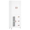 vidaXL Highboard hvit 69,5x34x180 cm konstruert tre