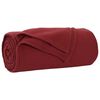 vidaXL Kastepledd 6 pcs Bordeaux R&oslash;d 270 x 240 cm Fleece