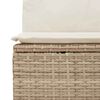 vidaXL Hagesofaer med puter 6 deler beige polyrotting akasie