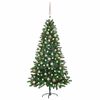 vidaXL Forh&aring;ndsbelyst kunstig juletre med kulesett 180 cm gr&oslash;nn