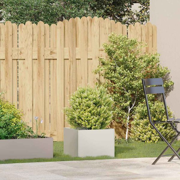 vidaXL Plantekasse hvit 40x40x30 cm stål