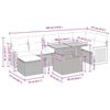 vidaXL Hagesofaer med puter 8 deler svart polyrotting akasie