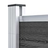 vidaXL Gjerdepanelsett WPC 353x186 cm svart