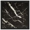 vidaXL Salongbord svart med marmorglass 40x40x50 cm