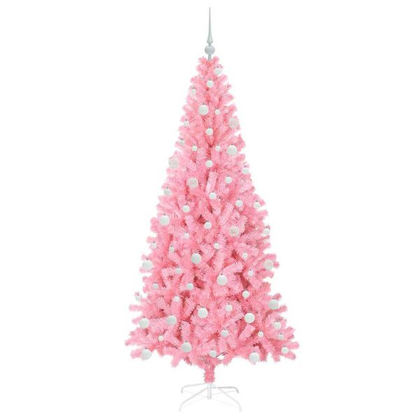 vidaXL Juletre med 300 LED med stativ Rosa 180 cm PVC